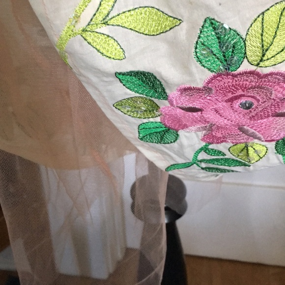 Miss Me Sweet Skirt with Floral Embroidery (M) - Picture 6 of 8